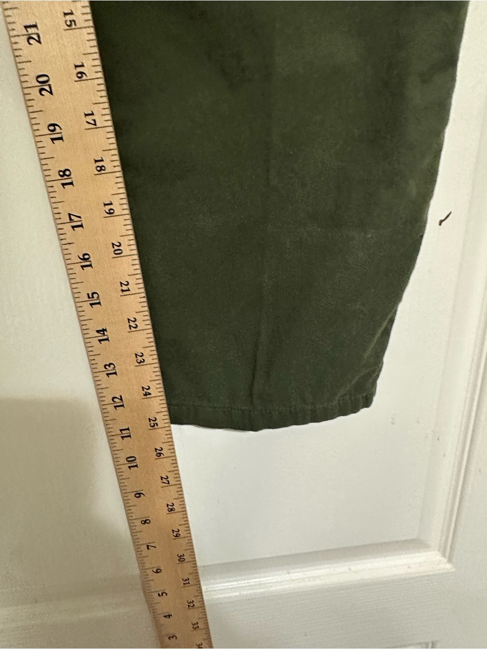 FRAME Olive Green Cargo Pants Sz 29 Cropped Straight Leg Military Utility Cotton - Picture 12 of 13